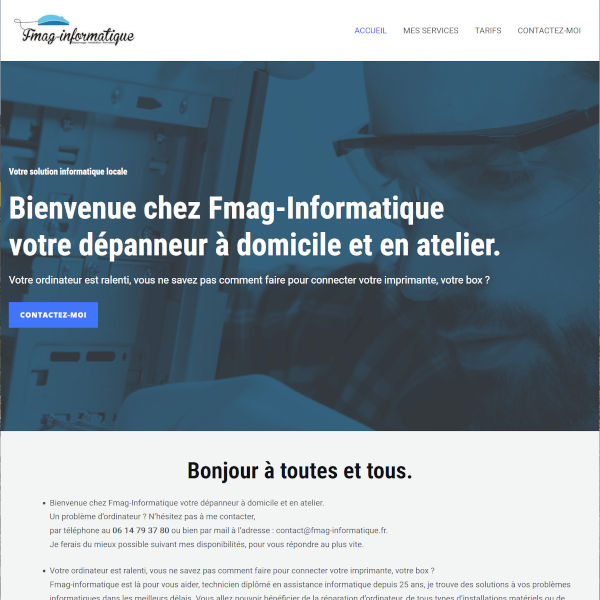 pagina web de fmag-informatique.fr